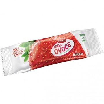 Tyčinka 100% ovoce-jahoda 30g Emco